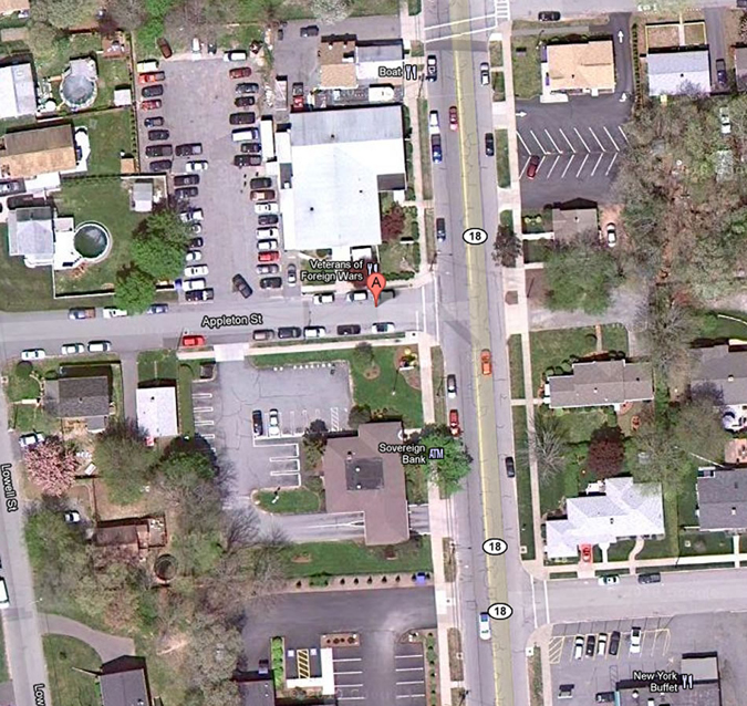 Poirier Post VFW map - New Bedford, Ma. - www.RC123.com