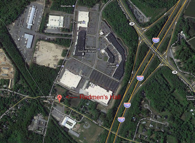 Redmen's Hall - Map - wareham, Ma - www.RC123.com