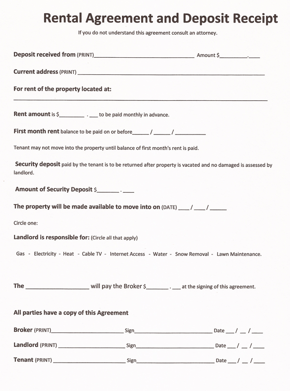 Rental Agreement Sample