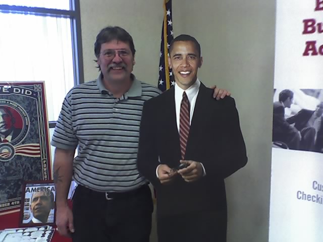 Ernie Dube and Barack Obama