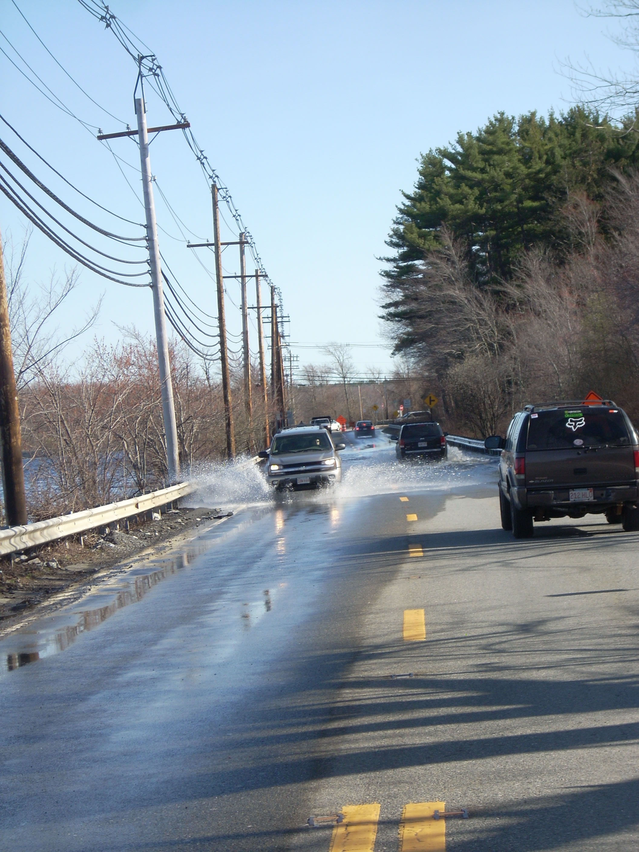 Lakeville flood road is flooded