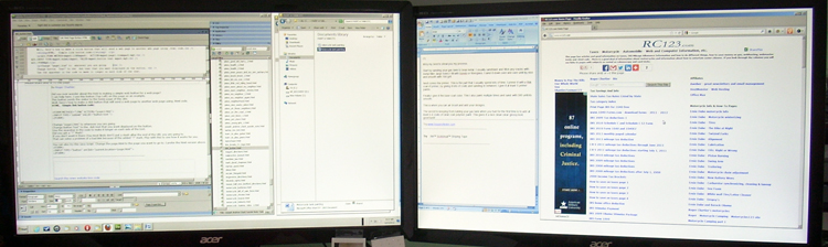 Two Computoer Monitors  - www.RC123.com
